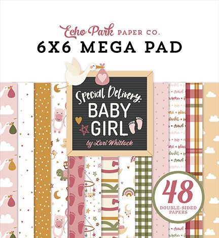 Special Delivery Baby Girl: Special Delivery Baby Girl Cardmakers 6X6 Mega Pad