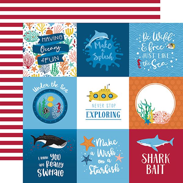 Sea Life: 4x4 Journaling Cards