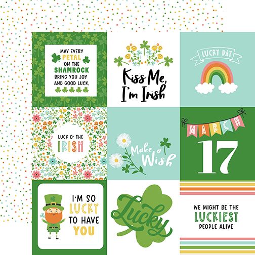 Happy St. Patrick's Day: 4x4 Journaling Cards