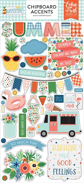 Summertime Chipboard Accents