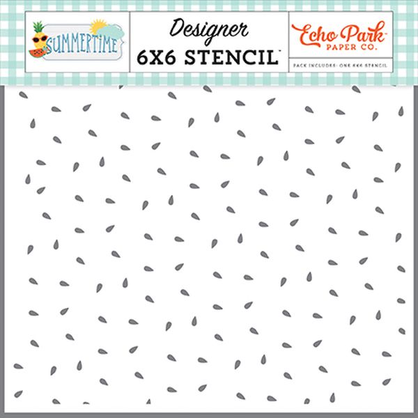 Watermelon Seeds 6x6 Stencil