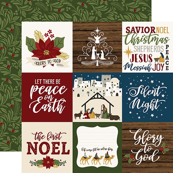 The First Noel: 4X4 Journaling Cards