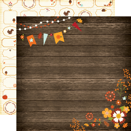 The Story of Fall: Wood Floral Paper