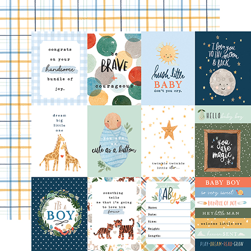 Welcome Baby Boy: 3X4 Journaling Cards