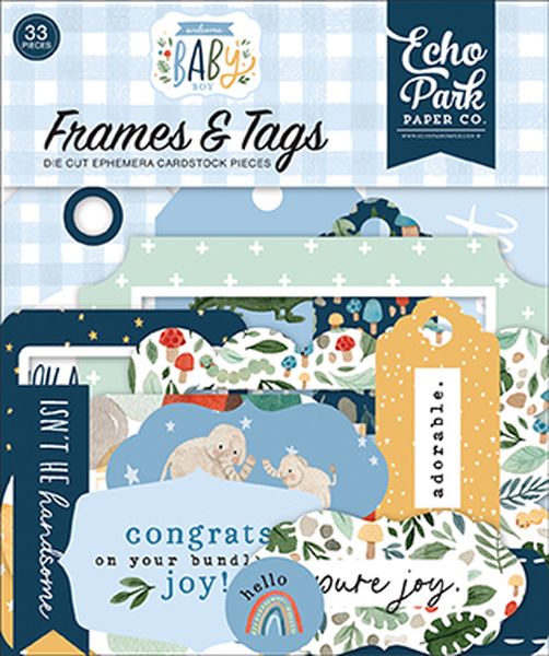 Welcome Baby Boy Frames & Tags