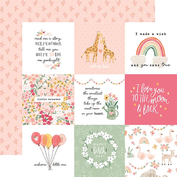 Welcome Baby Girl: 4X4 Journaling Cards