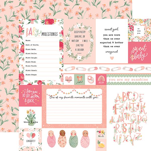 Welcome Baby Girl: Multi Journaling Cards