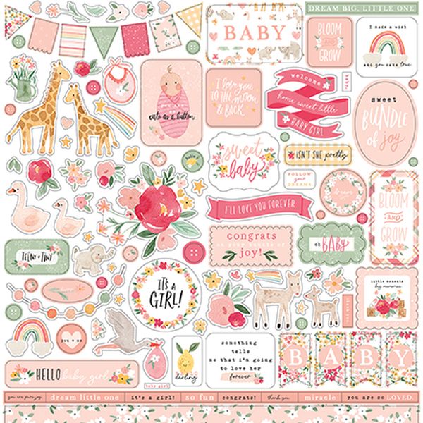 Welcome Baby Girl Stickers