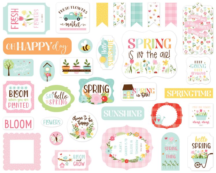 Welcome Spring Icons Ephemera
