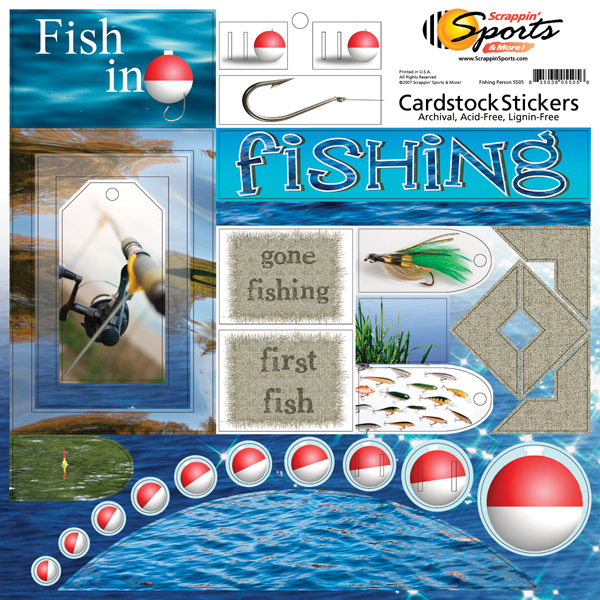 Fishing Stickers- Fishing Person