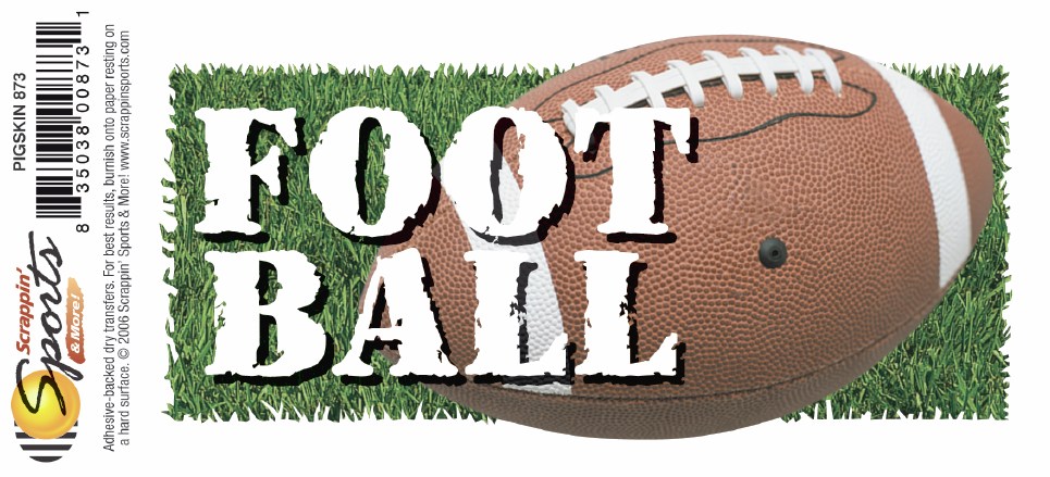 Football Rub-Ons- Pigskin Title