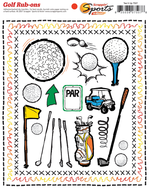 Golf Rub-Ons - Tee It Up