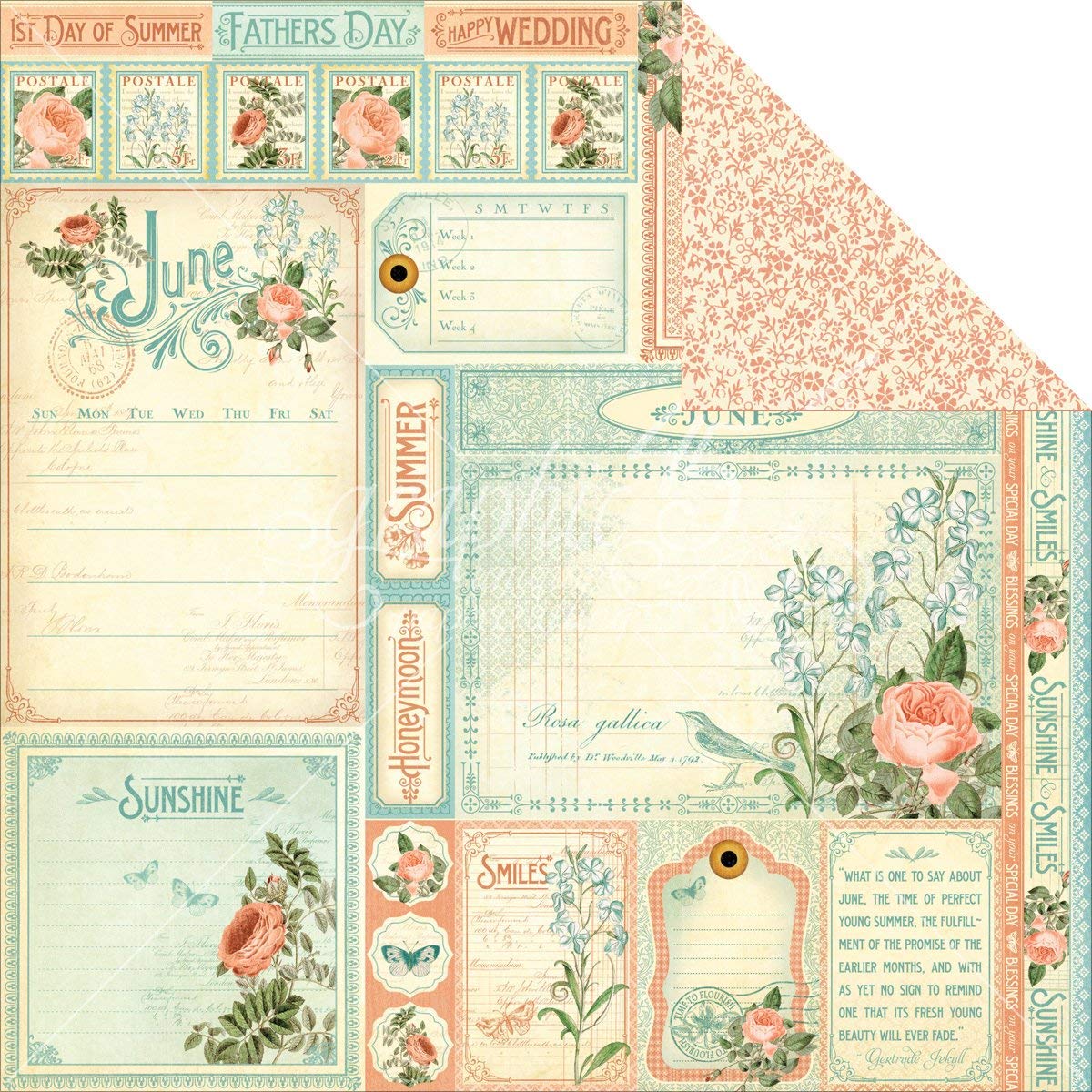 Time to Flourish: June Cut Apart Paper