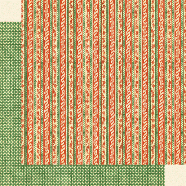 Christmas Magic: Candy Cane Ribbons  Scrapbook Paper