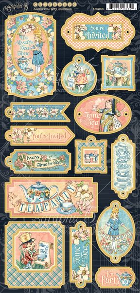Alice's Tea Party Chipboard