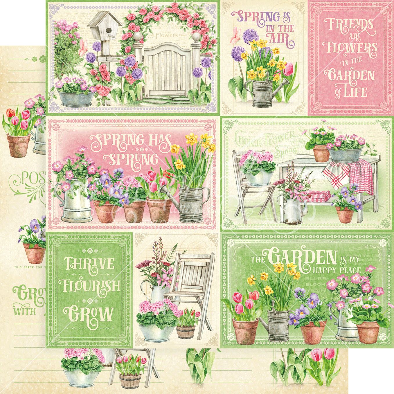 Grow with Love: Friends and Flowers 12x12 DS Paper