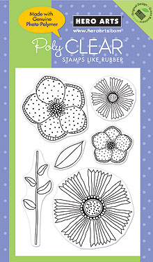 Cl: Big And Small Flowers Clear Stamp