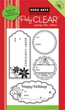 Happy Holiday Tags Clear Stamp