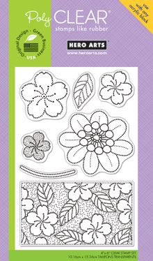 Cl: Dots N Flowers 4x6 Clear Stamp