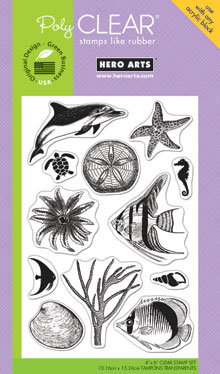 Fish & Shells Clear Stamp
