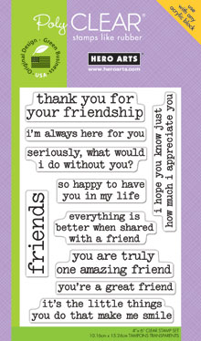 Thank You For Being My Clear Stamp Friend