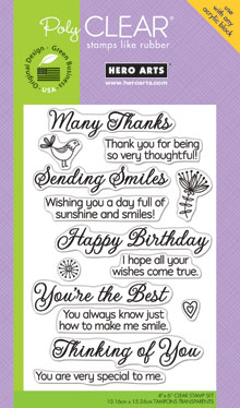 Sending Smiles Message Clear Stamp