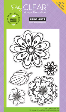 NEW! Layered Flowers Clear Stamp