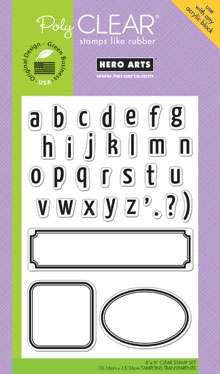 Alphabet With Label Clear Stamp