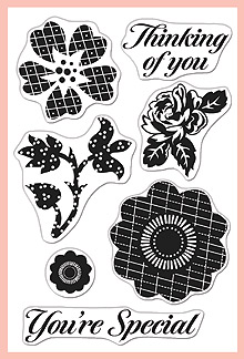 Luscious Patterend Flowers Clear Stamp