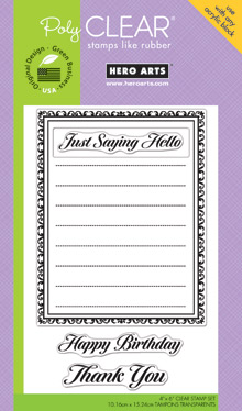 Florentine Message Border Clear Stamps