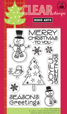 Snowman Christmas 4x6 Clear Stamps