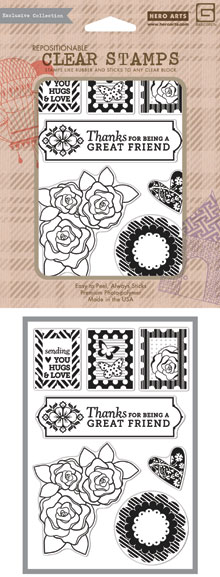 Pattern Hearts And Flowers Clear Stamp Set