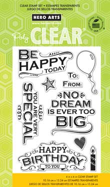 Be Happy Today Clear Stamp Set