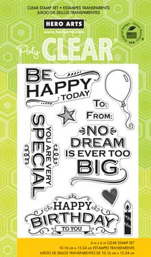 Be Happy Today Clear Stamp Set