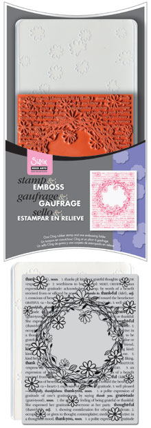 Stamp & Emboss Floral Wreath