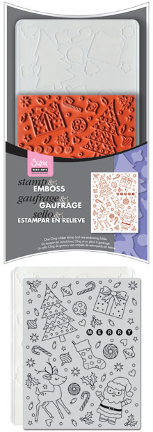 Stamp & Emboss Merry Background
