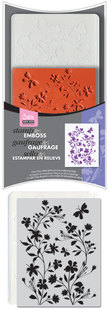 Stamp & Emboss Silhouette Vines