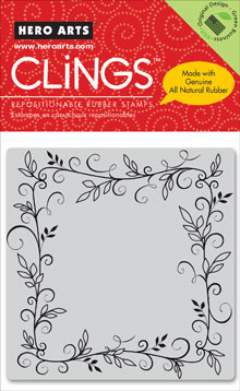 Scroll Label Cling Rubber Stamp