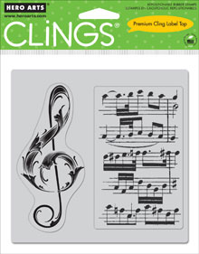 NEW! Musical Clef (2) Cling Stamp