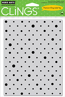 Solid Dots Pattern 5.5x6 Cling Stamp