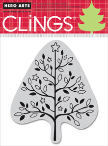 Tree With Stars Cling Stamp