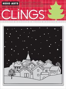 Snowing Village Cling Stamp