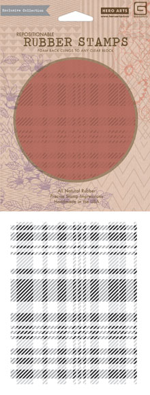 Tartan Background Rubber Stamp