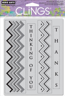 Zig Zag Thanks Cling Stamp