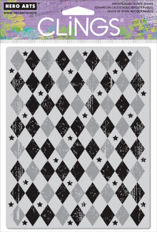 Harlequin Pattern Cling Stamp