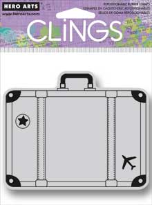Big Suitcase Cling Rubber Stamp
