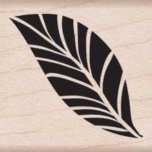 Tropical Leaf Mounted Wood Stamp