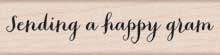 Happy Gram Script Wood Stamp