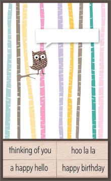 Happy Hello Add Your Message Card & Stamp Set