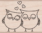 Heart Owl Wood Stamp